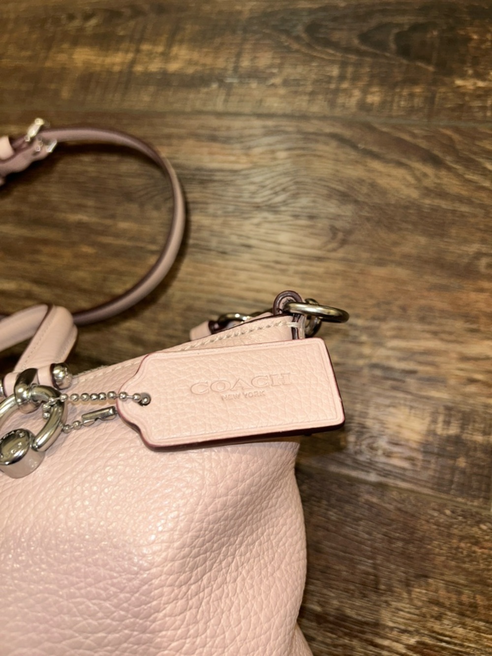 Coach Pebbled Leather Shoulder Satchel in Light Pink - Picture 2 of 8
